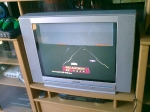 Enduro on the Atari 2600, night time