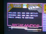 11 October 2009 - Commodore 64, Highlander, Game Over screen